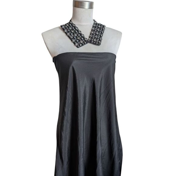 Authentic Anteprima Black and Silver Beaded Collar Necklace - Picture 1 of 10